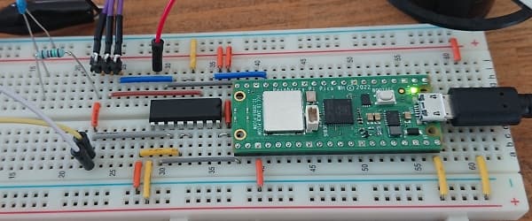 L293Dブレッドボードで配線